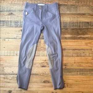 The Tailored Sportsman Front Zip Grey Breeches size youth size 12